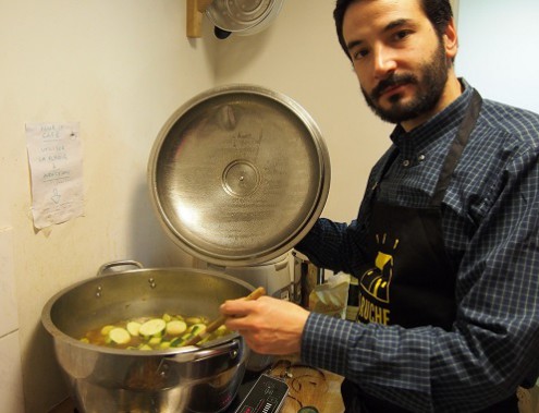 Fabio, notre Che Guevara local, en marche pour la révolution culinaire.