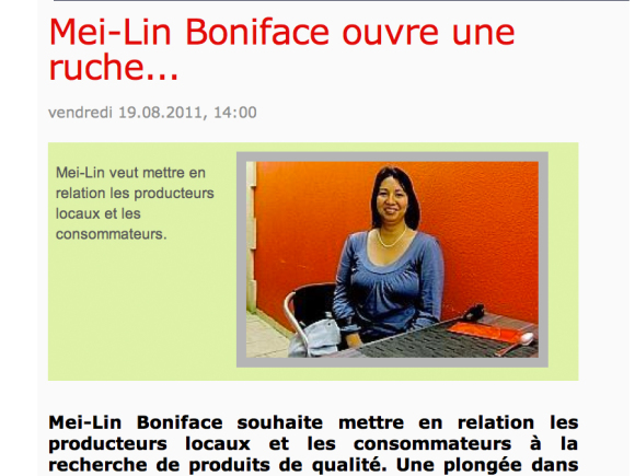 Août 2011, la presse locale présente ce tout nouveau concept qu'est la Ruche qui dit Oui !