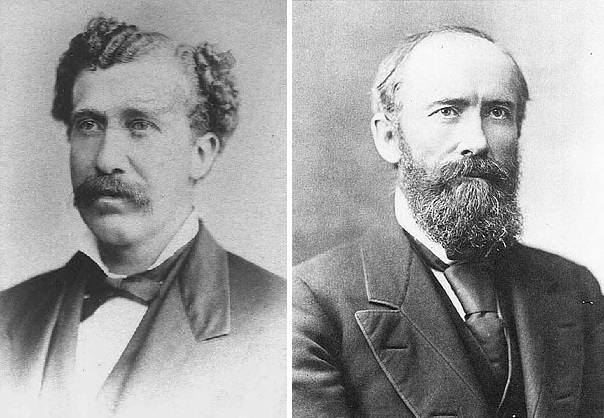 Dunham (à gauche) et Sanders (à droite), les principaux instigateurs de la création des Sociétés percheronnes américaines et françaises.